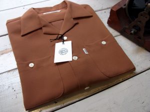Double Cloth S/S Open Neck Shirt