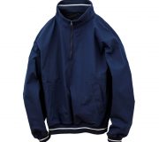 Half Zip Athletic Jacket-Navy Blue-
